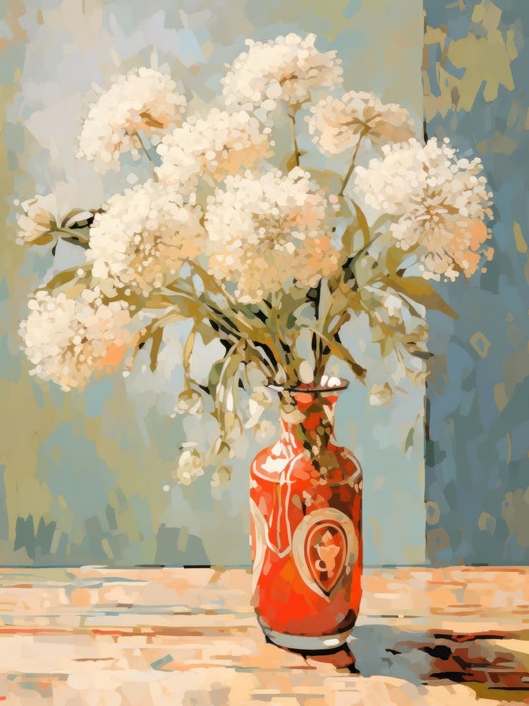 Queen Anne S Lace Flower Still Life Painting 3 Dreamy