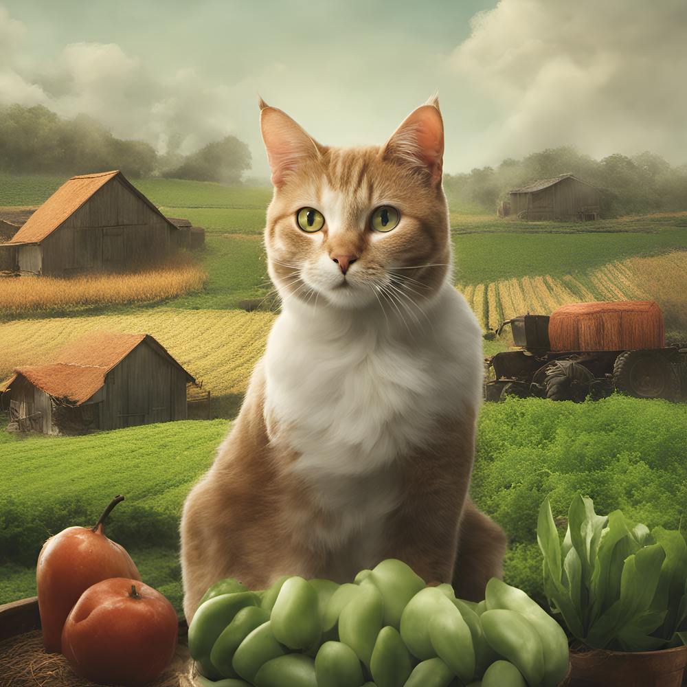 Cat On The Farm
