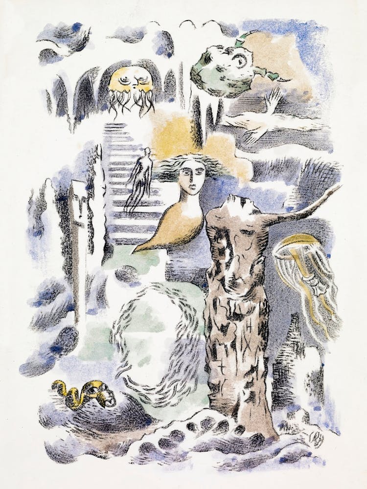 Design For Urne Buriall Ghosts, (1932), Paul Nash