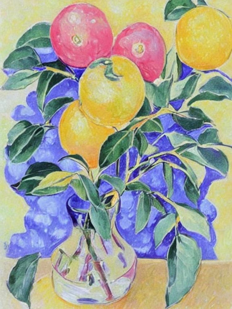 Lemon 1 Vintage Sketch Fruit