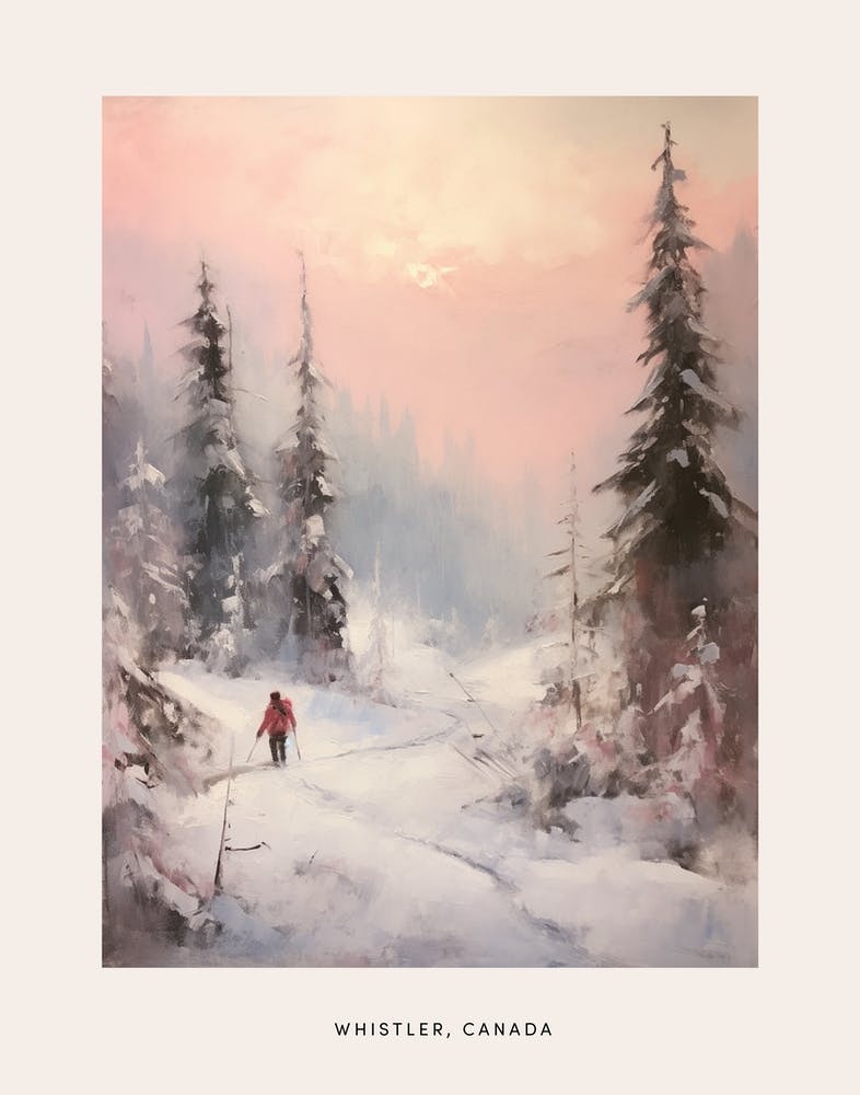Verträumtes Wintergemälde Poster Whistler Canada 3