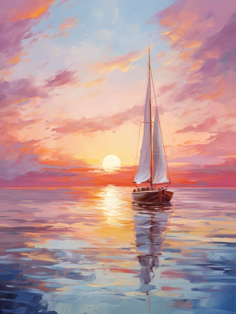 Sailboat At Sunset 19