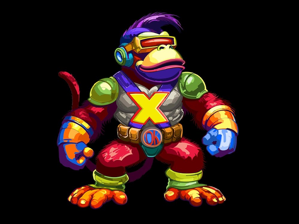 X Monkey Cartoon Pop Art