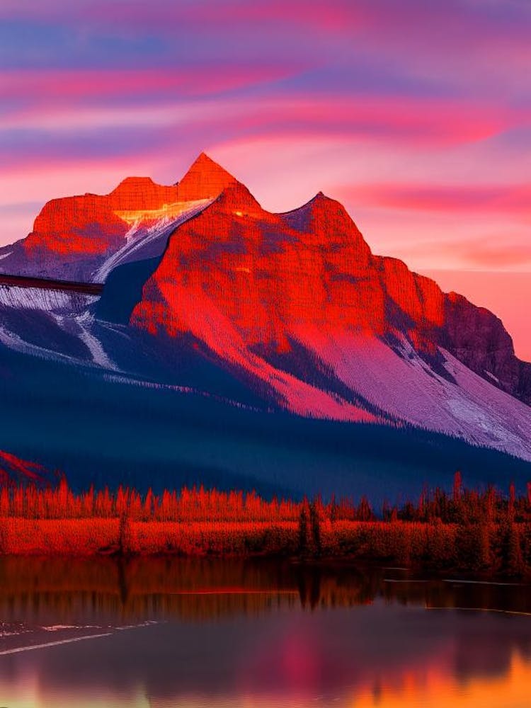 Canadian Rockies Sonnenuntergang