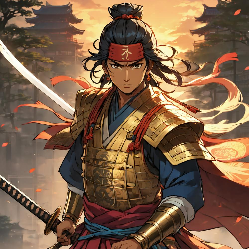 Ahom warrior as a Samurai