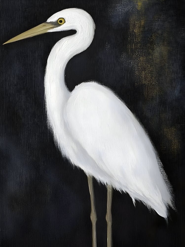 White Egret Canvas Print