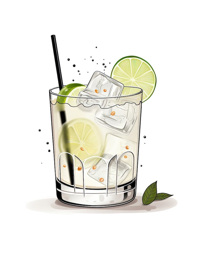 Illustration Moscow Mule Cocktail mit floraler Infusion 2