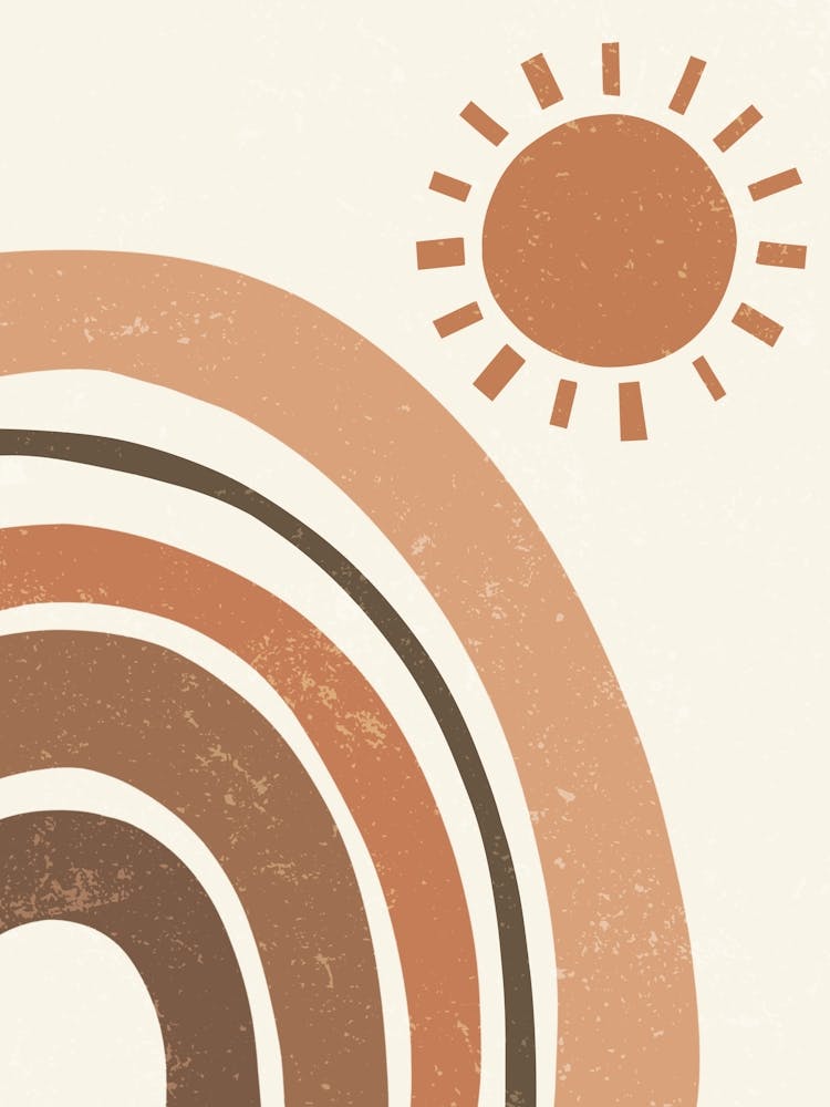 Sun Abstract Curves Earth Tones