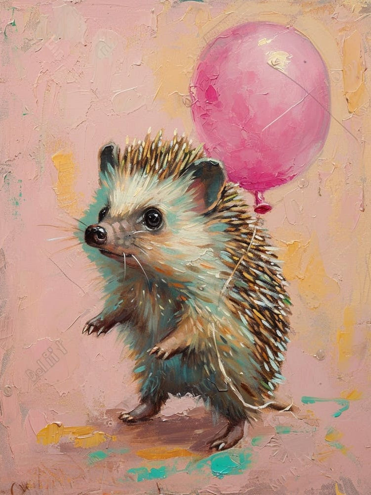 Cute Hedgehog 2 With Balloon
