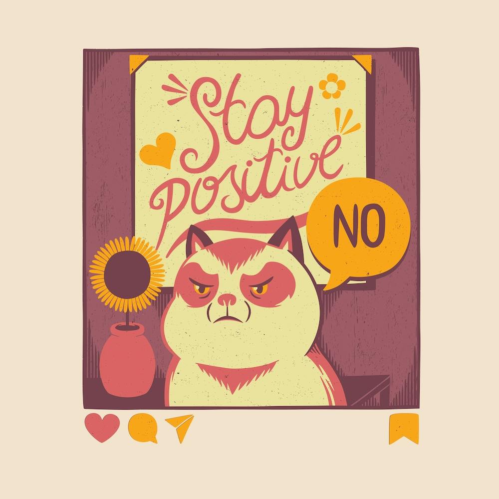 Stay Positive Cat