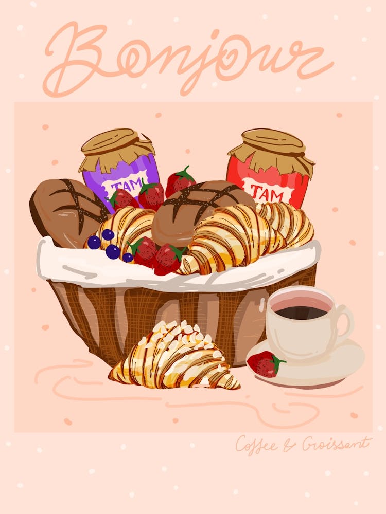 Coffee and croissants