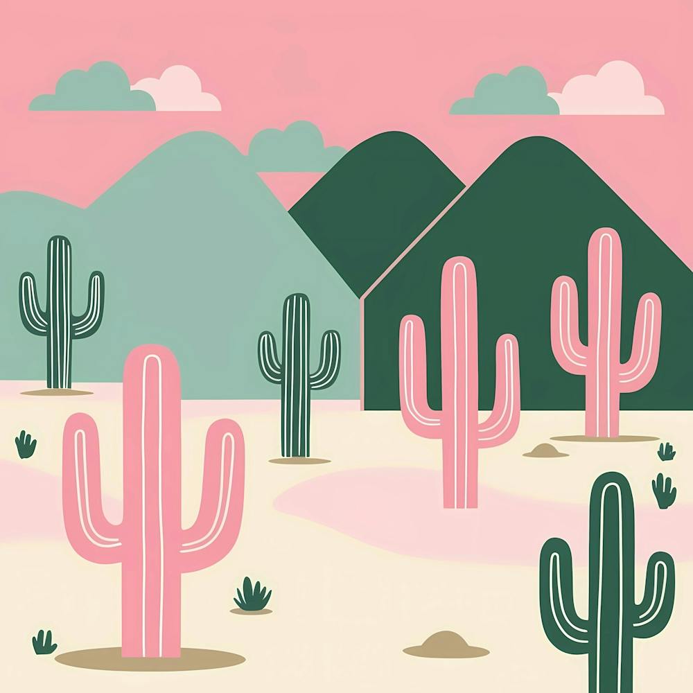 Cactus In The Desert 1