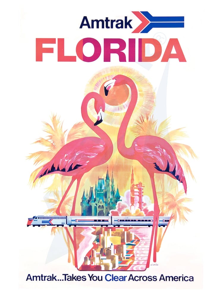 Amtrak Travel Poster For The Florida By David Klein