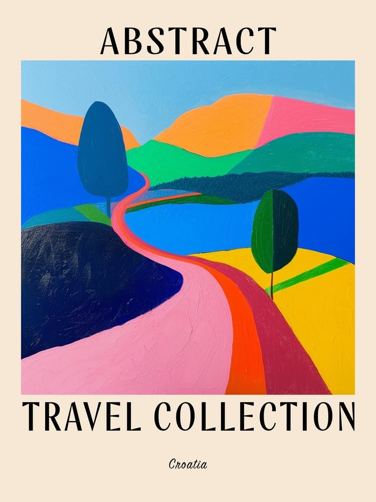 Abstract Travel Collection Poster Croatia 3