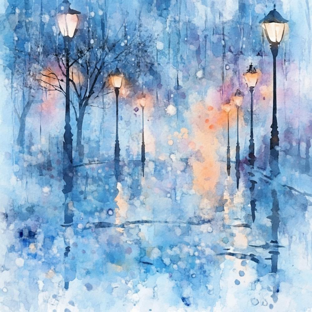 Watercolor Rainy Day 3