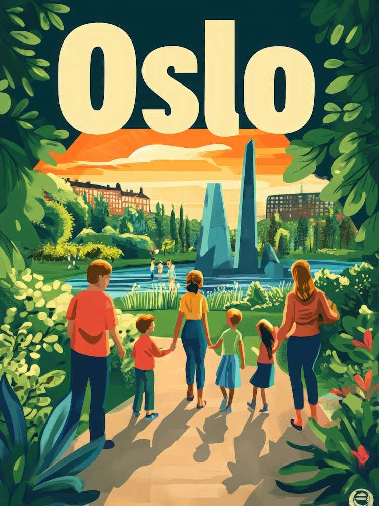 Aihrgdesign A 1970s Inspired Travel Poster For Oslo 1