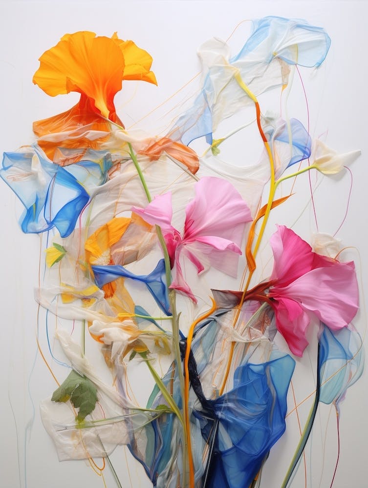 Abstract Flower Painting Morning Glory 2
