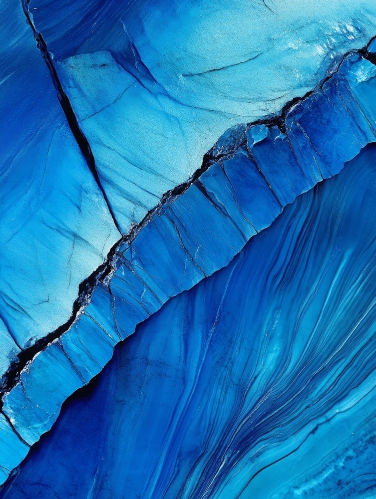 Abstract Blue Painting Art