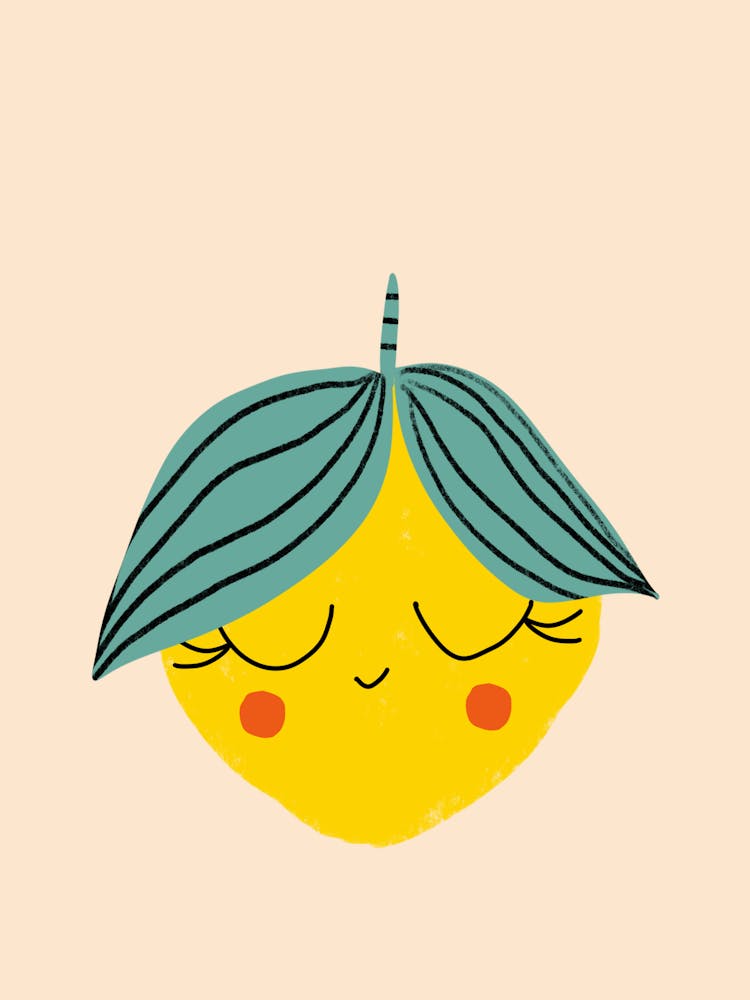 Visage De Citron Souriant