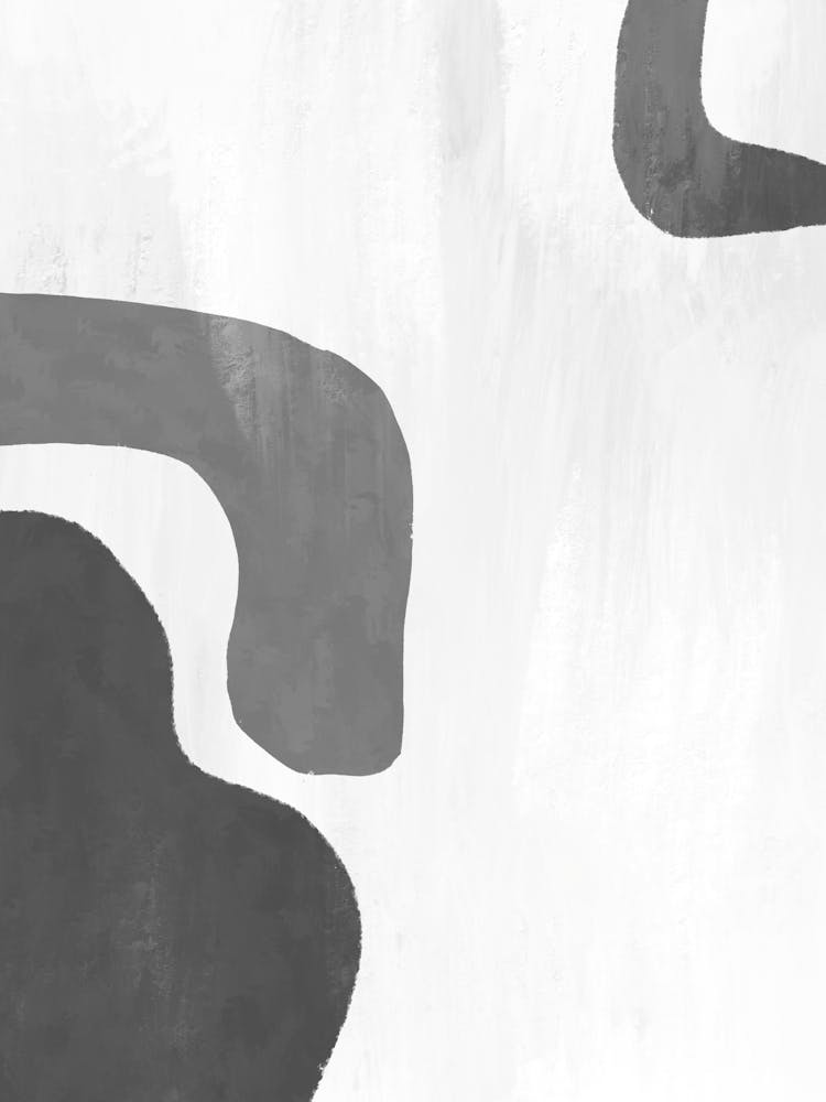 Abstract Black And White Painting 16