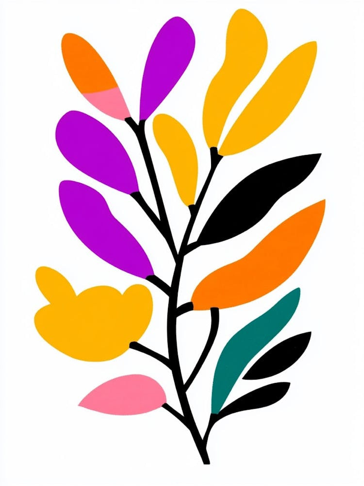 Colorful Leaves On A Branch