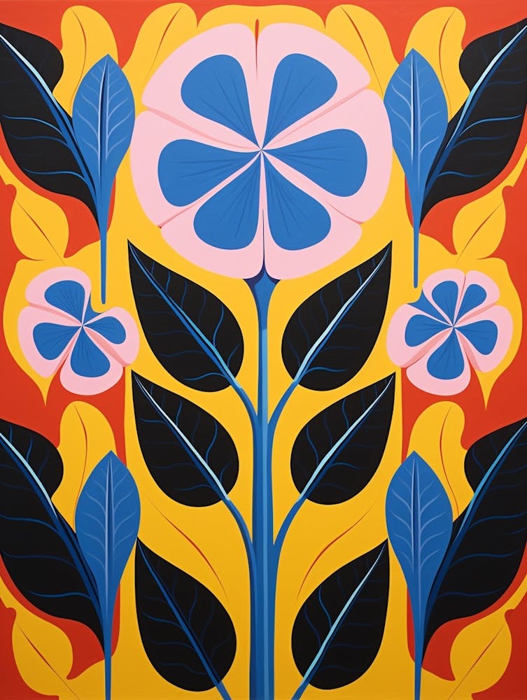 Flower Motif Painting Morning Glory 3