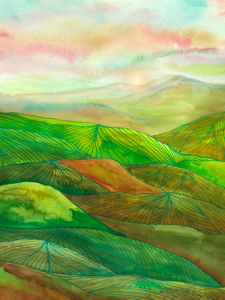 Lines In The Mountains Xvi