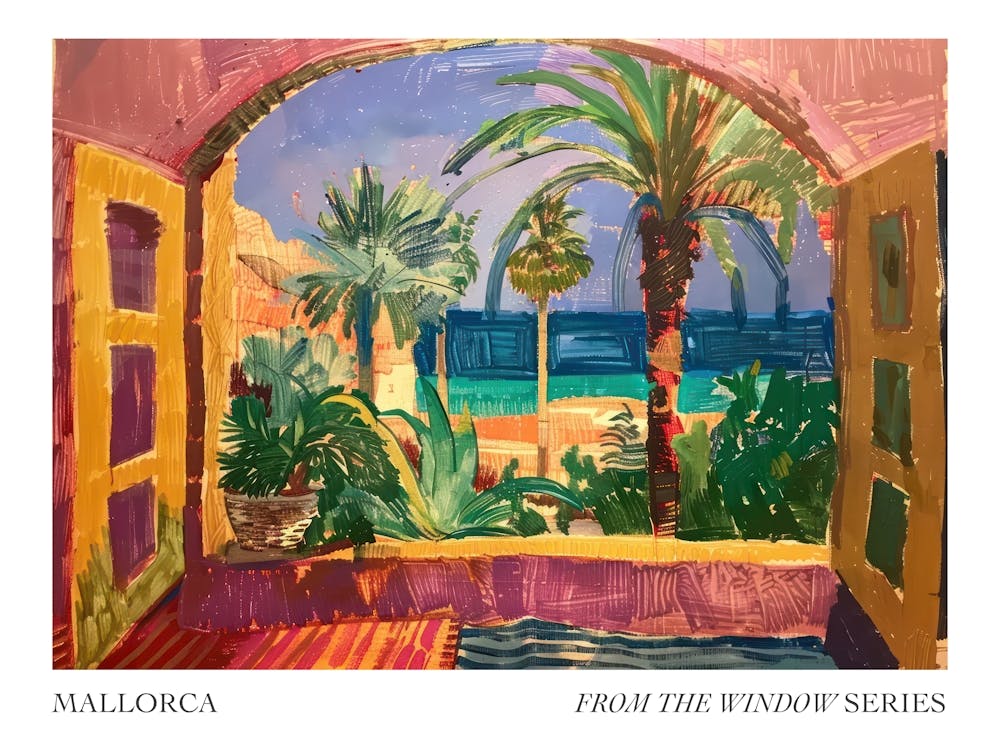 Mallorca aus der Fenster-Serie Poster-Gemälde 2