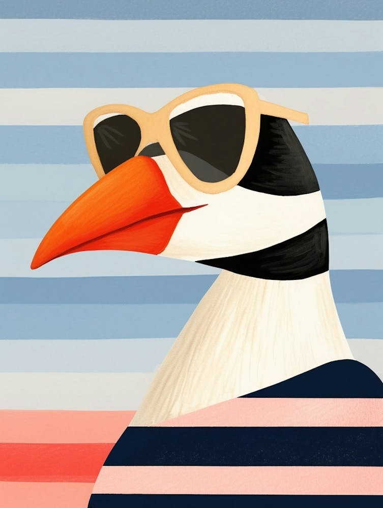 Little Pelican 1 Wearing Sunglasses