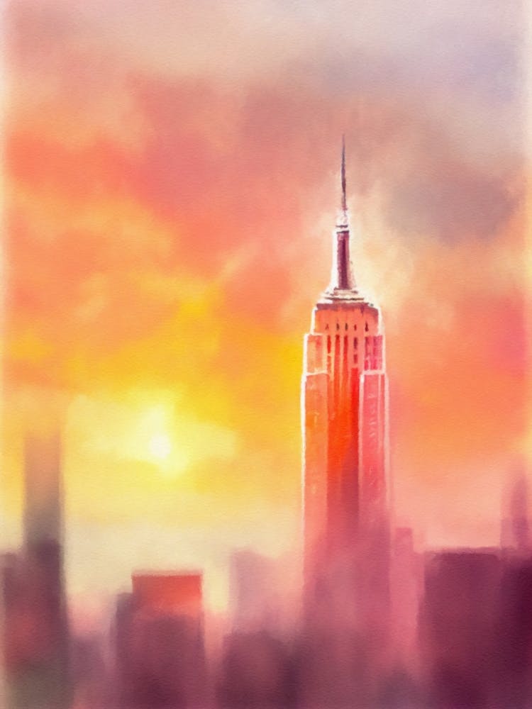 New York City Aquarellmalerei