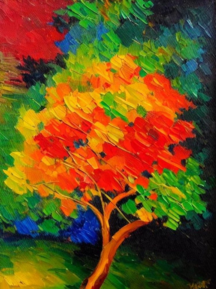 Abiu Fruit Vibrant Matisse Inspired Painting Fruit