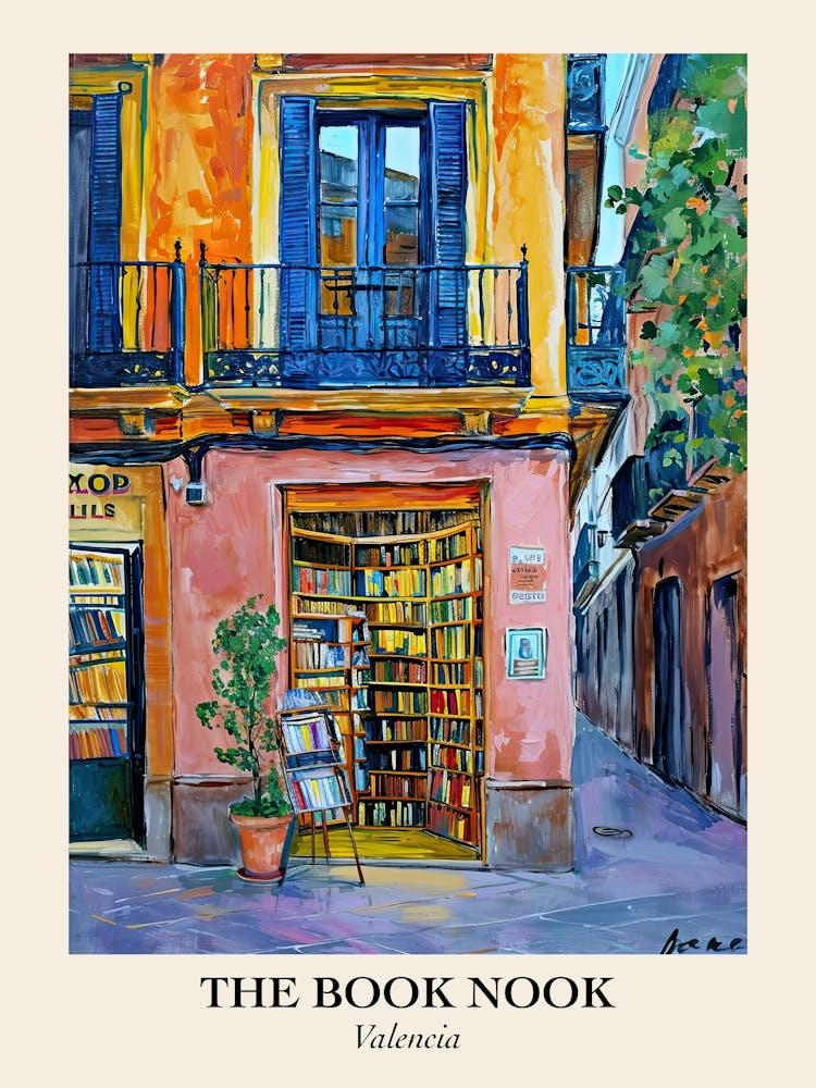 Valencia Coin Lecture Librairie 3 Affiche
