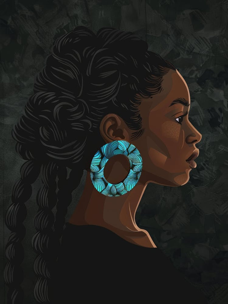 Afro Hoop Earrings