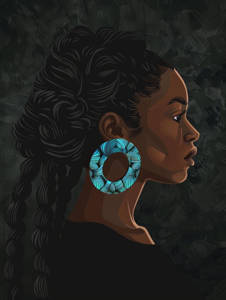 Afro Hoop Earrings
