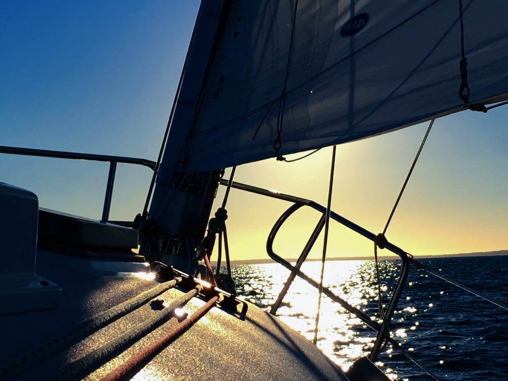 Sailboat At Sunset Martha’s Vineyard Sound (Martha’s Vineyard Series)