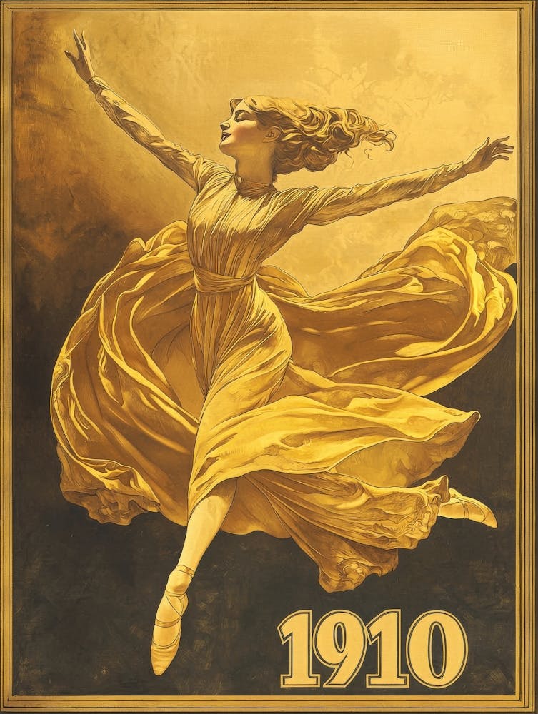 Aihrgdesign A Vintage Art Poster Of A 1910 Modern Dance Perfo 3aa43675 3d8a 49af Aa7f F6dfdea80390 3