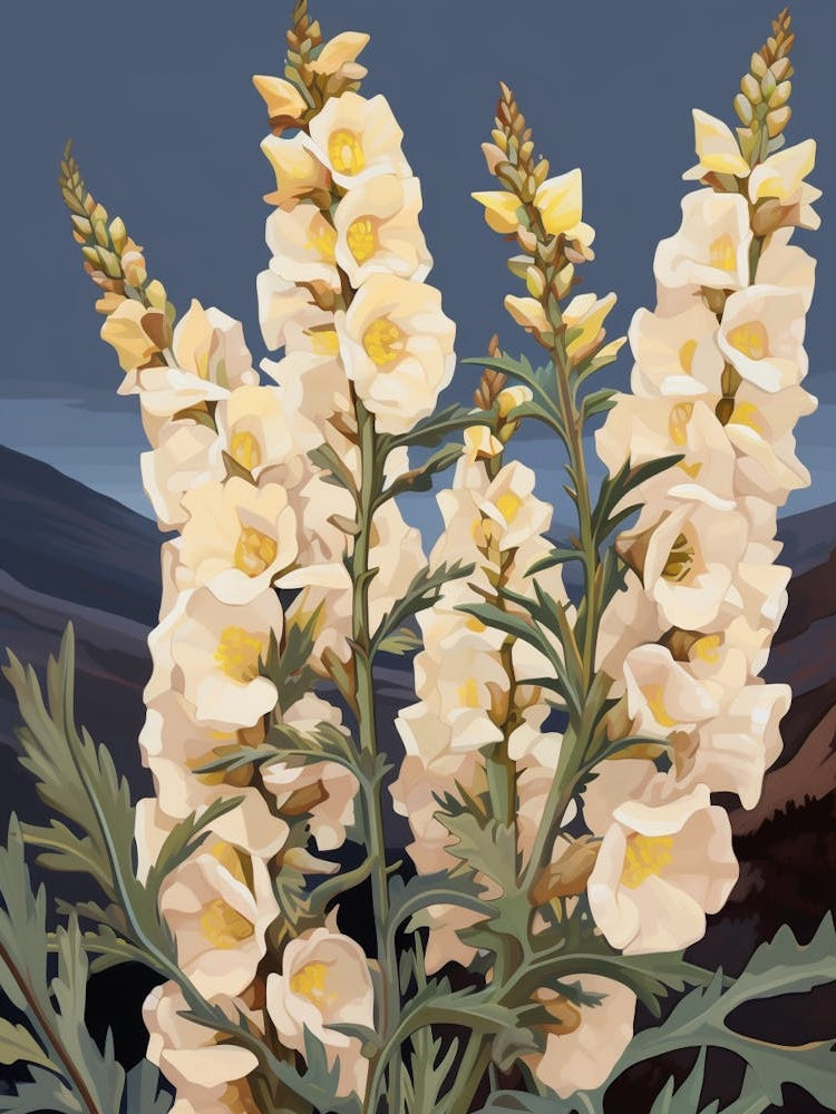 Delphinium 2 Flower Painting