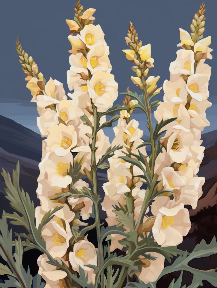 Delphinium 2 Flower Painting