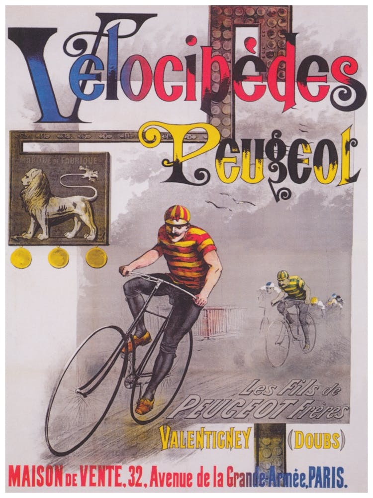 Velocipedes, Vintage Bicycle Poster