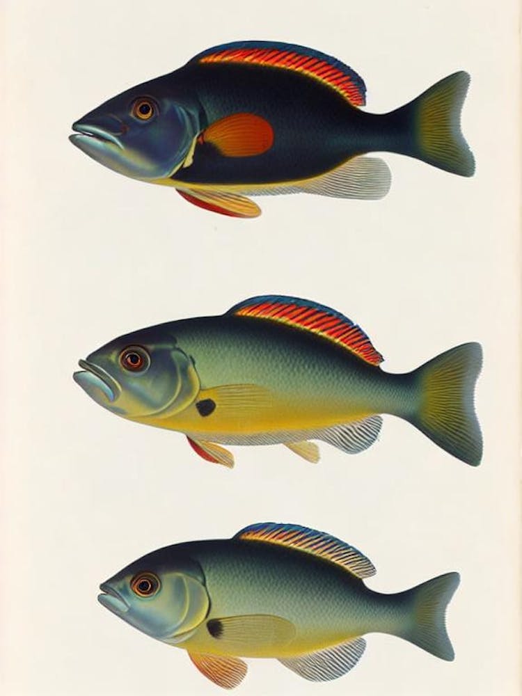 Blennie du Queensland Affiche Vintage