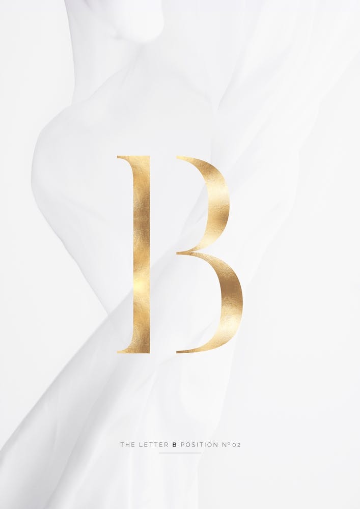 Letter B Gold