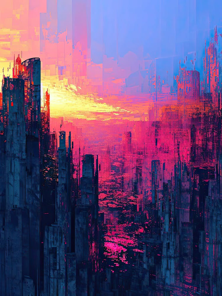 Abstract Cityscape | Pixel Art Series 3