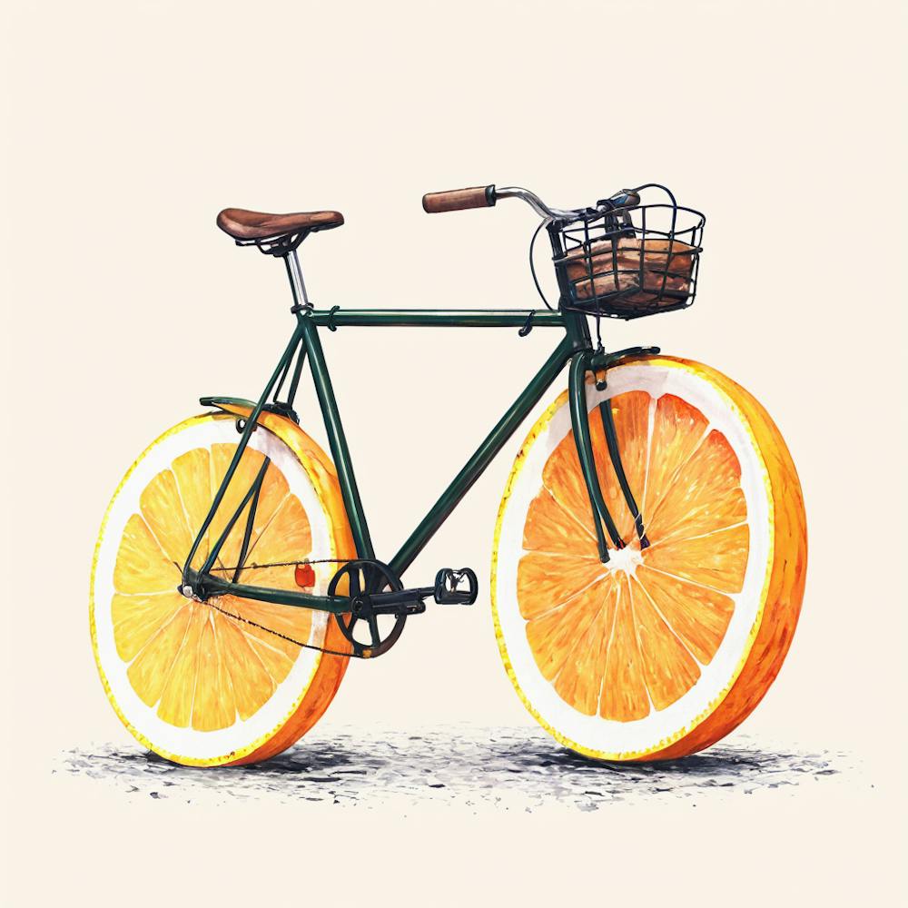 Orange Bicycle 5