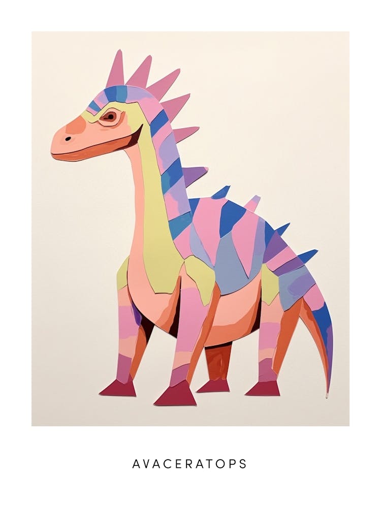 Nursery Dinosaur Art Avaceratops 3 Poster