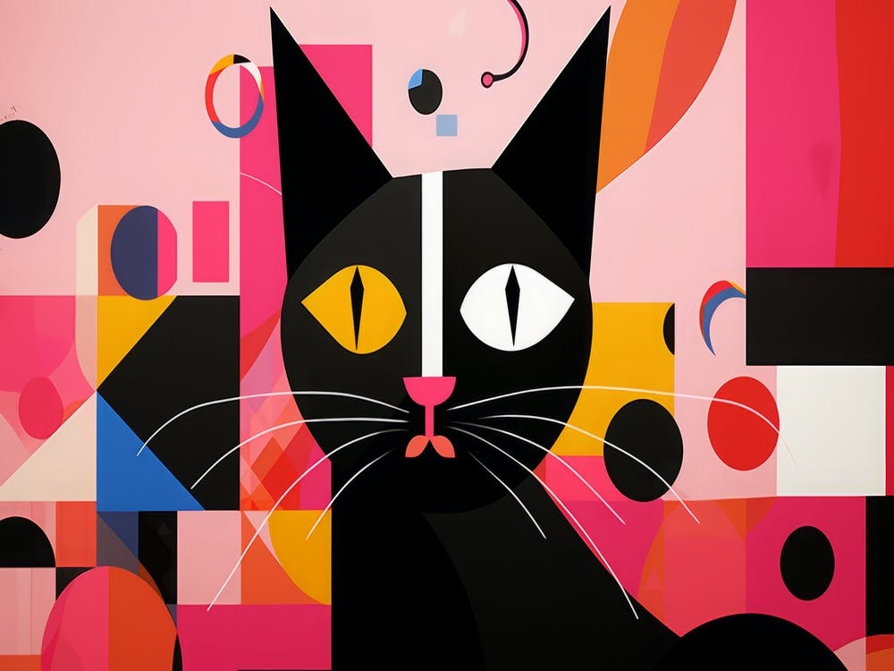Diktorrr A Colorful Abstract Design Of Cat With A Black Backgro 0c48c546 Cb47 46c2 9b91 6e856637b894 Topaz Enhance