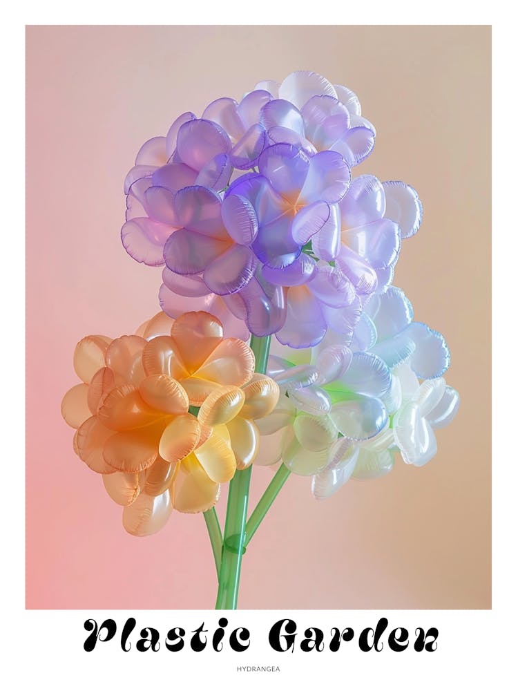 Dreamy Inflatable Flowers Poster Hydrangea 1