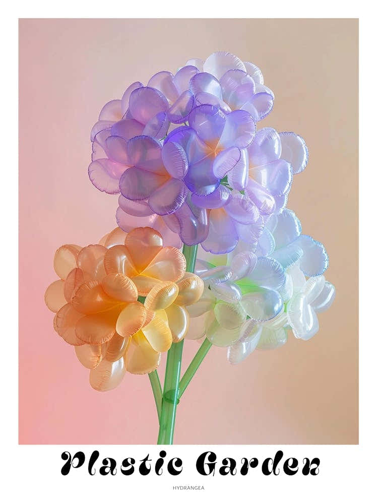 Dreamy Inflatable Flowers Poster Hydrangea 1
