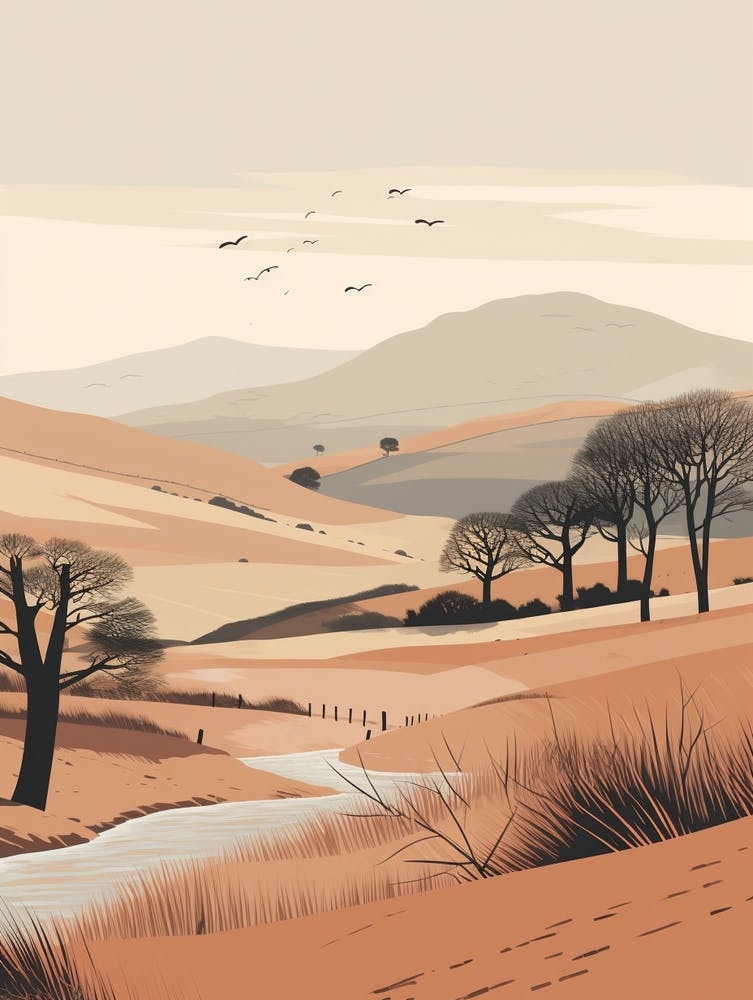 Peak District National Park England 3 Hiking Trail Landscape