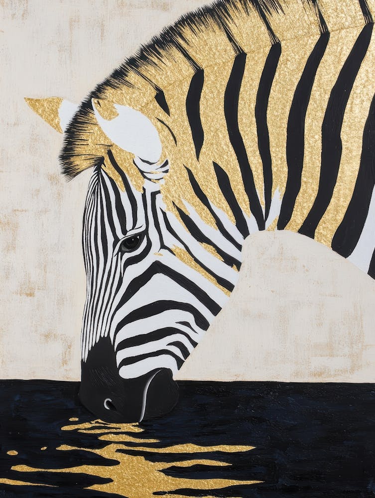 Zebra Drinking Water 1