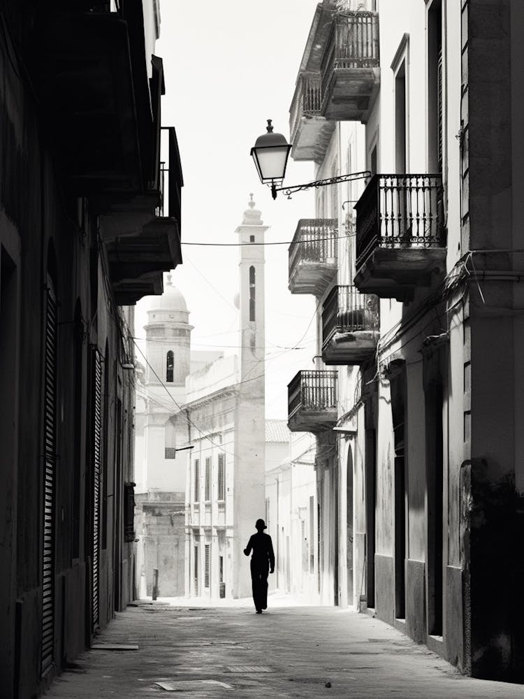 Palermo, Italy, Mediterranean Black And White Photography Analogue 2